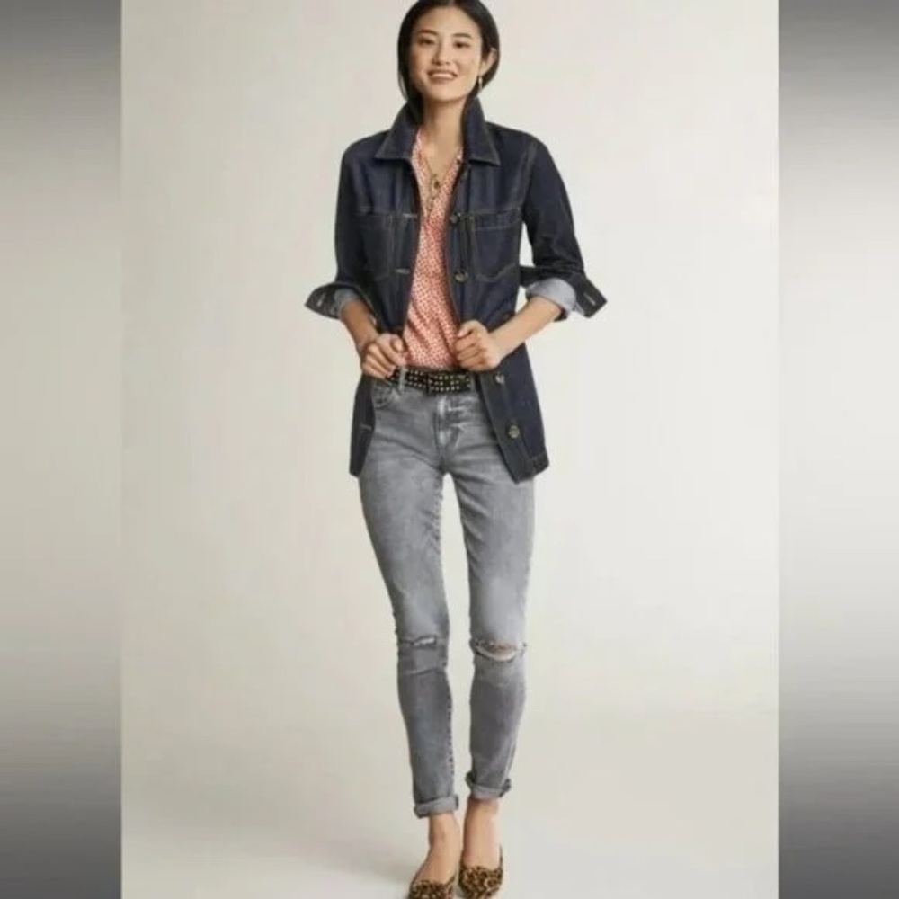 Cabi High Skinny Gray Vapor Wash Denim Jeans #3939